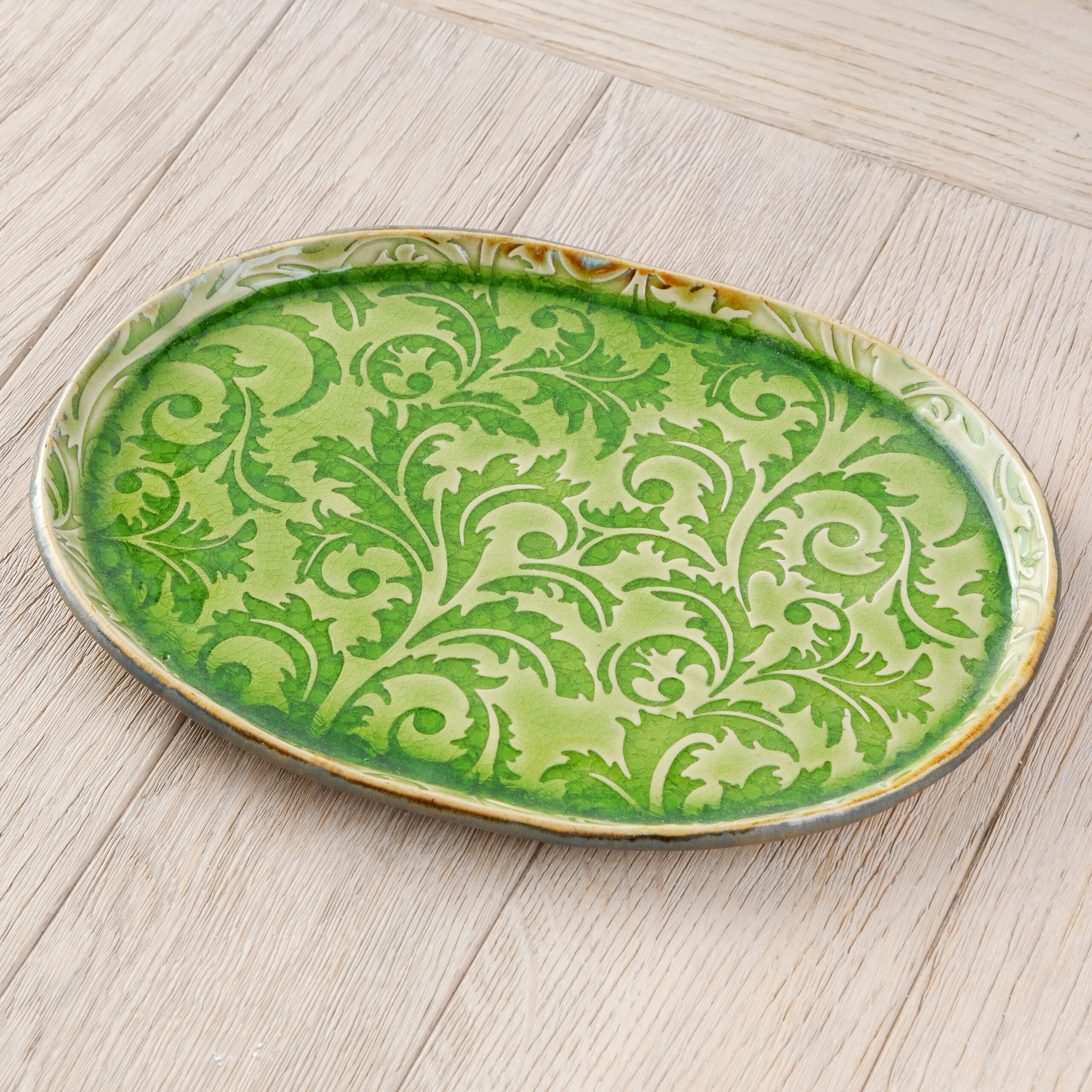 Owalny talerz „Zielona Laguna” - obrazek 2